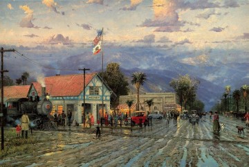 風景 Painting - ヘメット 1915 夕暮れのフロリダ アベニュー TK 都市景観
